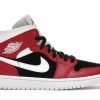 Jordan 1 Mid White Gym Red Black | Sneaker Cream